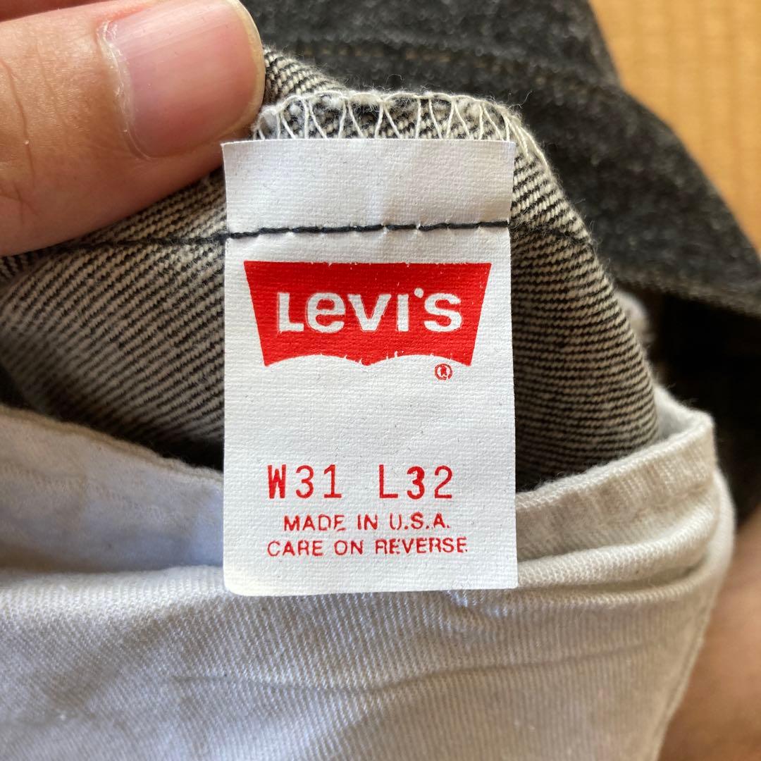 Deadstock Vintage Levi's 501 Dyed Black W31 L32 #PCDZ61