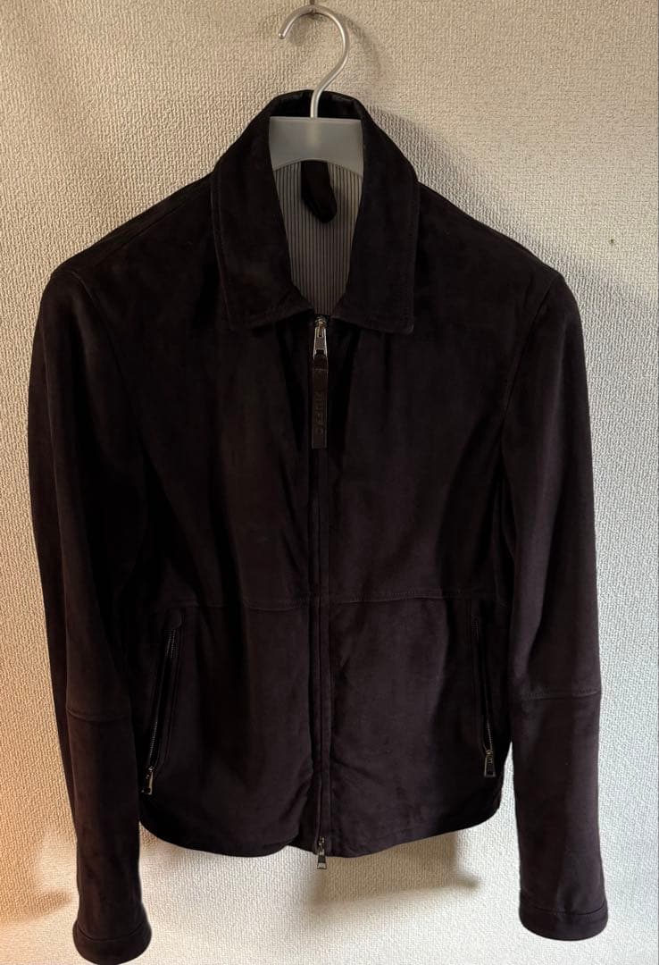 RUFFO Navy Suede Jacket Size 442 #QY2DMU