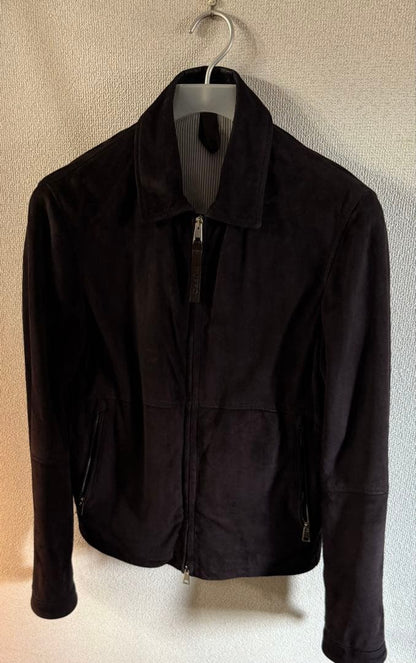 RUFFO Navy Suede Jacket Size 442 #QY2DMU