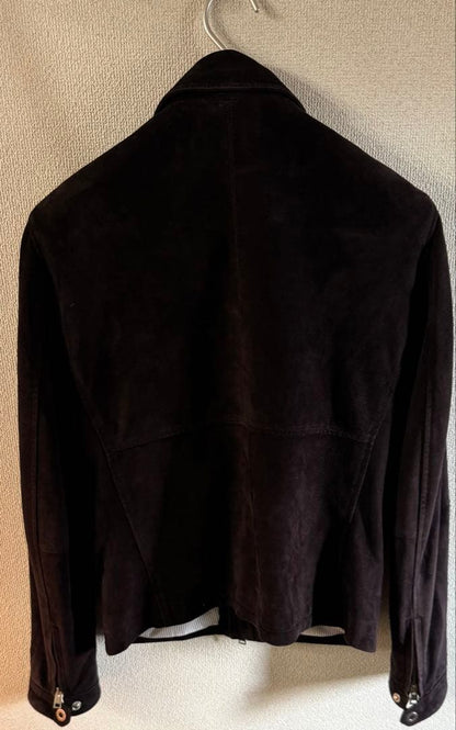 RUFFO Navy Suede Jacket Size 442 #QY2DMU