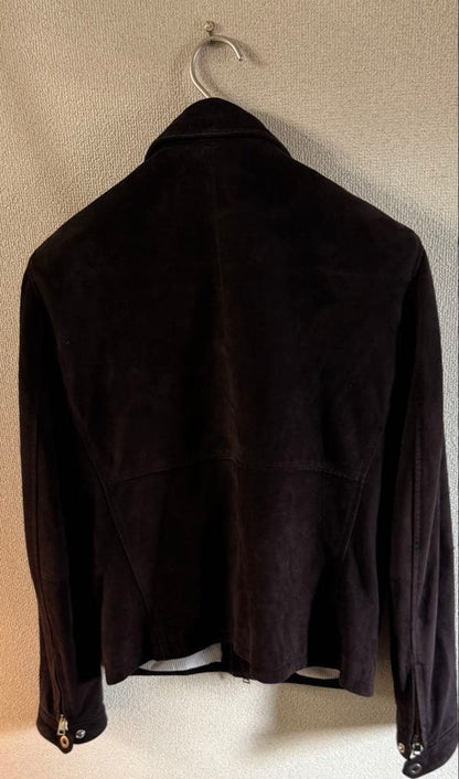 RUFFO Navy Suede Jacket Size 442 #QY2DMU