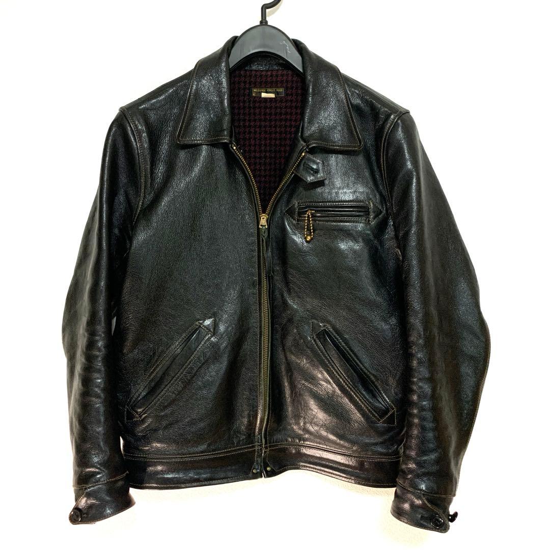 WESTRIDE leather jacket with houndstooth lining #QY2626