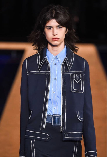 PRADA 15ss archive stitch shirt #QY7AGX