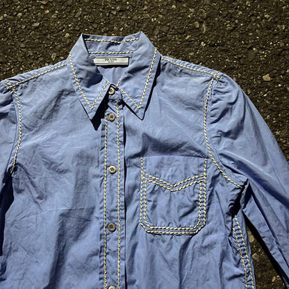 PRADA 15ss archive stitch shirt #QY7AGX