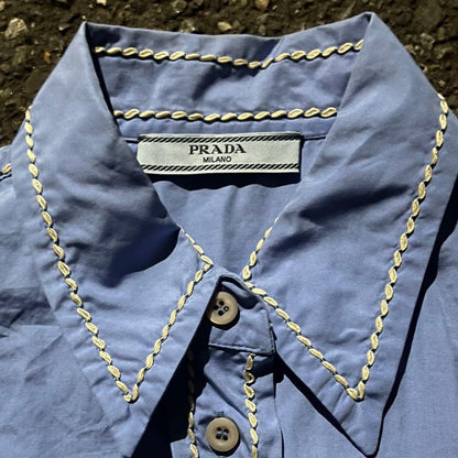 PRADA 15ss archive stitch shirt #QY7AGX