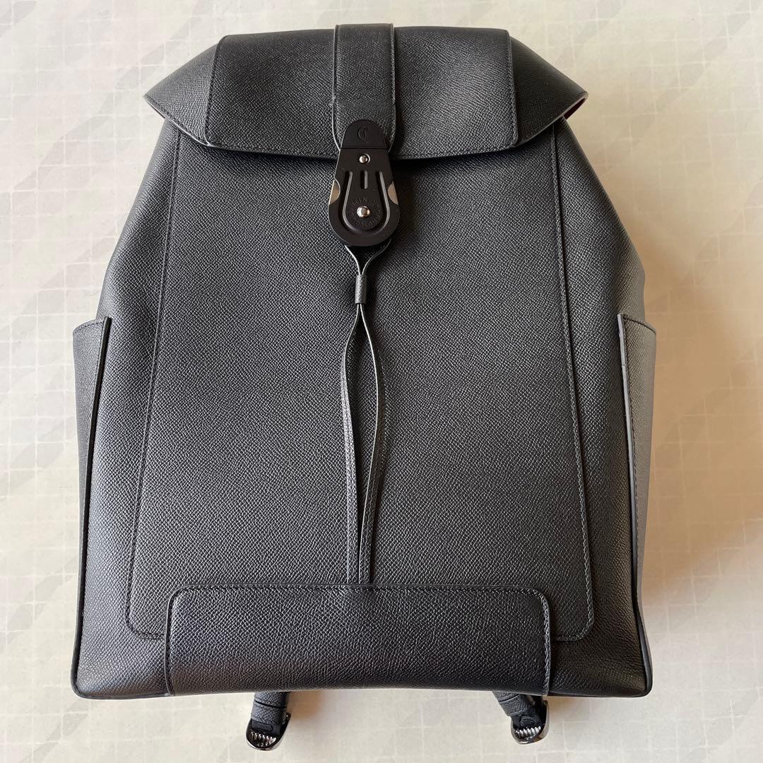 CHRISTIAN LOUBOUTIN Backpack Black Synthetic Leather Red Lining #QYJ37C