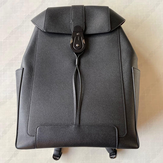 CHRISTIAN LOUBOUTIN Backpack Black Synthetic Leather Red Lining #QYJ37C