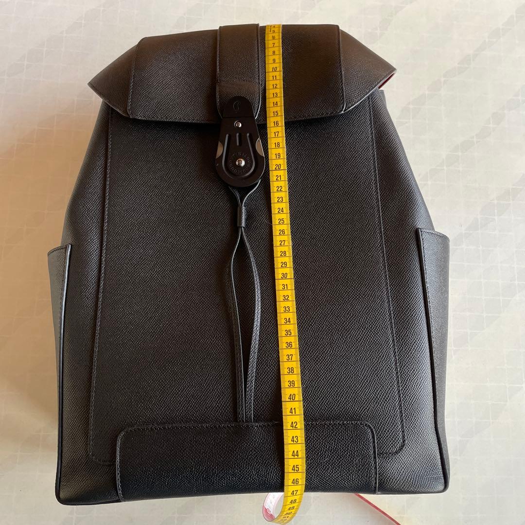 CHRISTIAN LOUBOUTIN Backpack Black Synthetic Leather Red Lining #QYJ37C