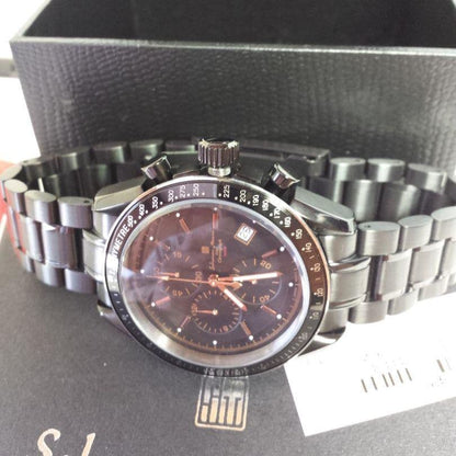 This cool model features a high-performance center chronograph. #QY73QM