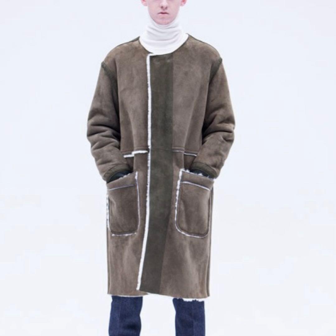 N.HOOLYWOOD Reversible Collarless Real Mouton Coat #QY4QD3