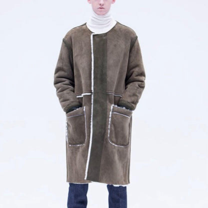 N.HOOLYWOOD Reversible Collarless Real Mouton Coat #QY4QD3
