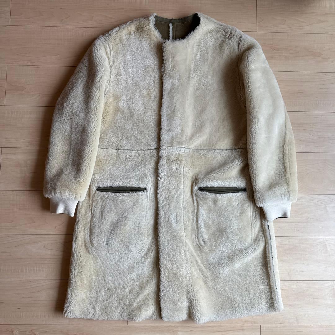 N.HOOLYWOOD Reversible Collarless Real Mouton Coat #QY4QD3
