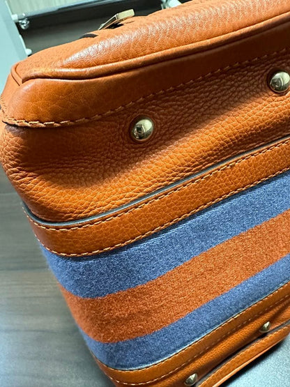 GUCCI Orange Leather Handbag Shoulder Bag Department Store #QYE6FV