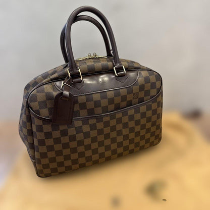 Louis Vuitton Deauville SPO Damier Ebene Canvas Brown #QYGB3H