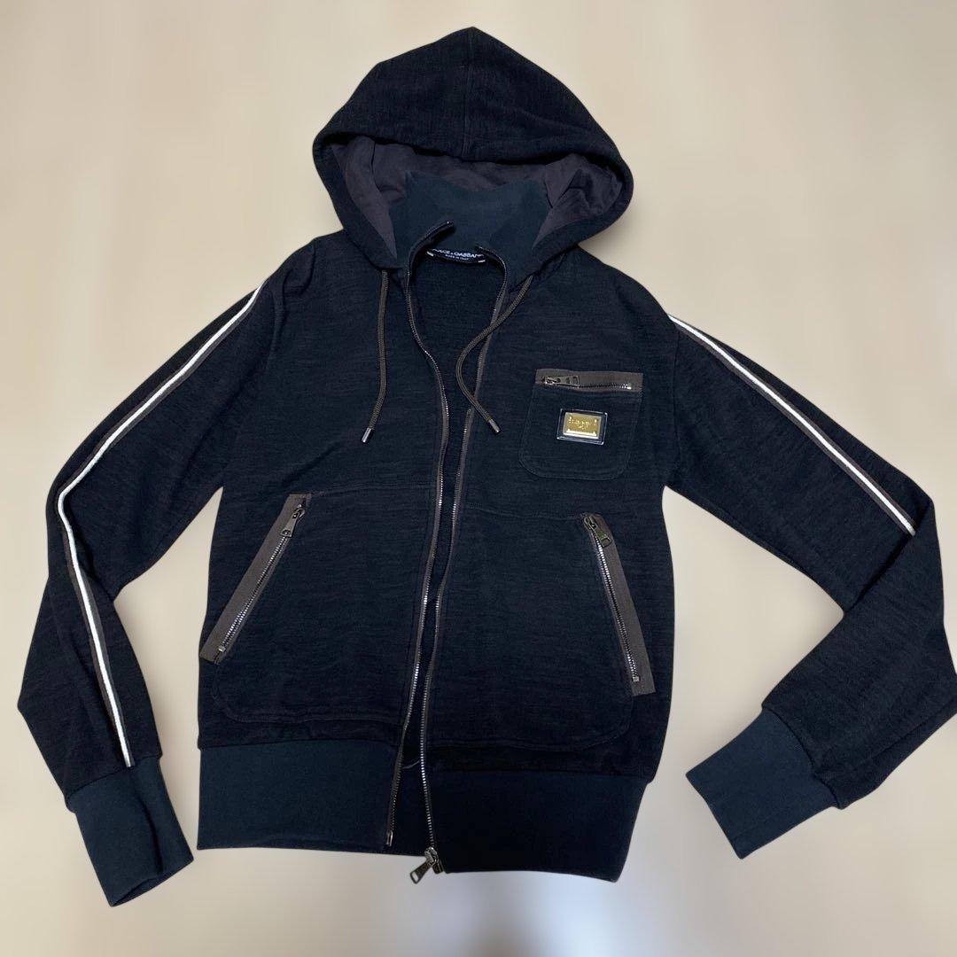 Dolce & Gabbana logo plaque zip hoodie, unisex #QYINTO