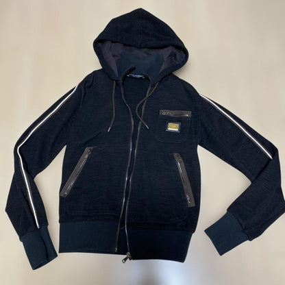 Dolce & Gabbana logo plaque zip hoodie, unisex #QYINTO