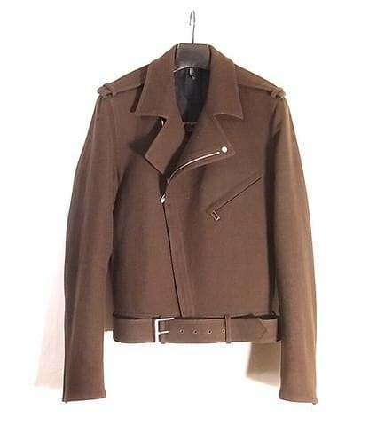 Dior Homme Melton Wool Rider Jacket, Size 46, with Cotton Lining #QY8KRM