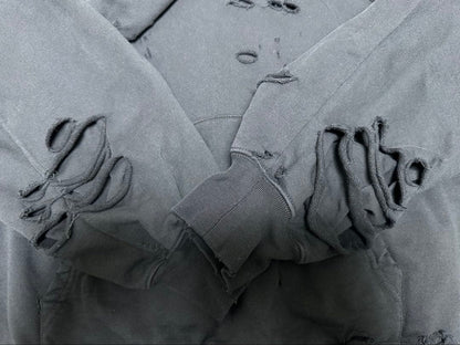 BALENCIAGA 21SS Caps Destroyed Hoodie #QYCNLE