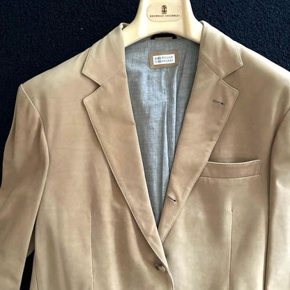 BRUNELLO CUCINELLI suede leather jacket #QYJB6L