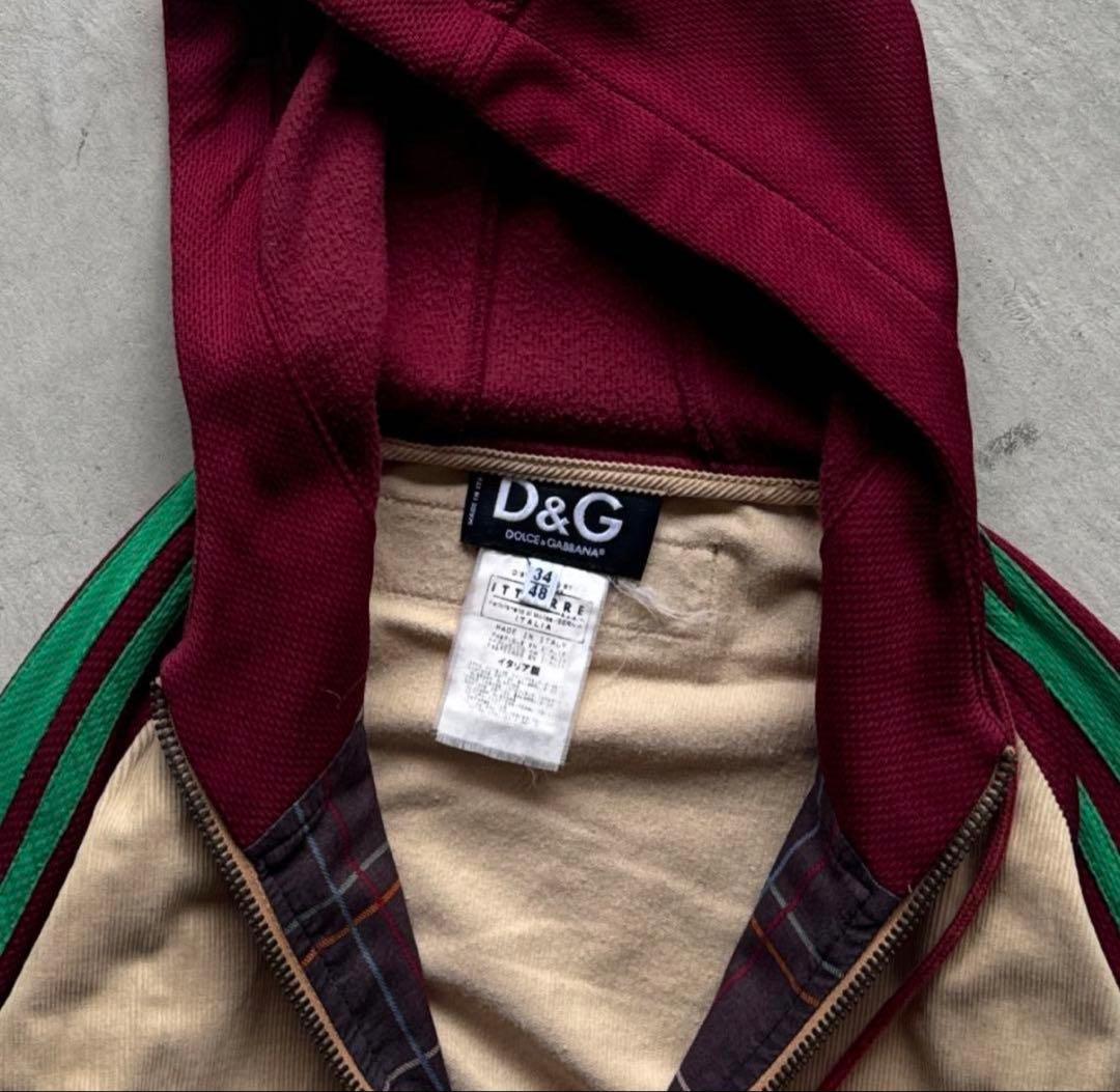 00s Dolce&Gabbana Raglan Zip Hoodie M #QY9V4G