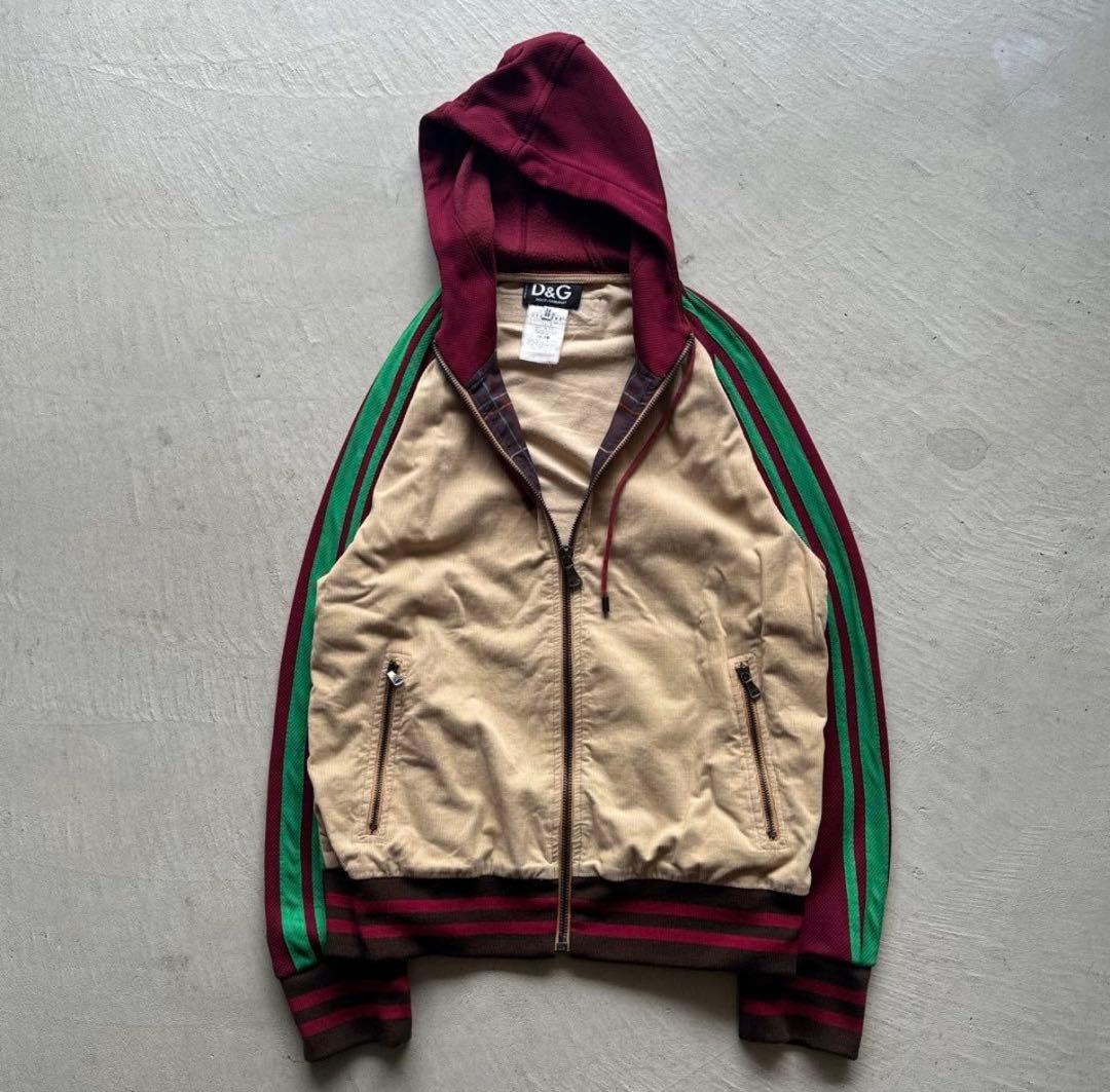 00s Dolce&Gabbana Raglan Zip Hoodie M #QY9V4G