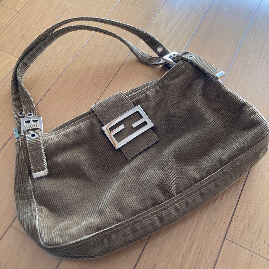 FENDI corduroy handbag Brown #QY09PZ