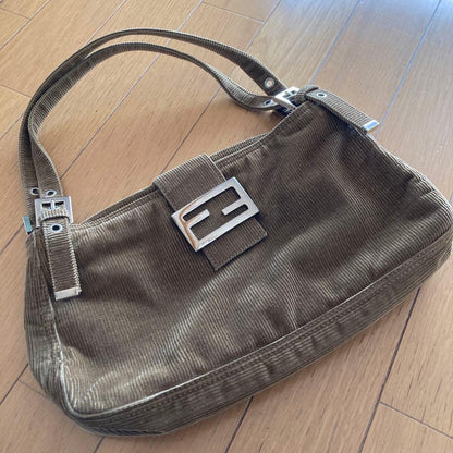 FENDI corduroy handbag Brown #QY09PZ