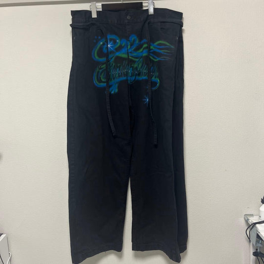 TENDER PERSON Black Super Wide Baggy Denim #QYDCBR