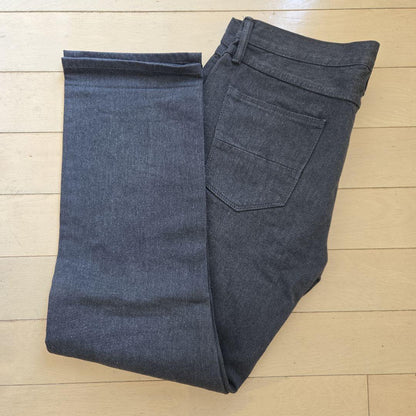 Dark Gray Straight Denim #QO1XI0