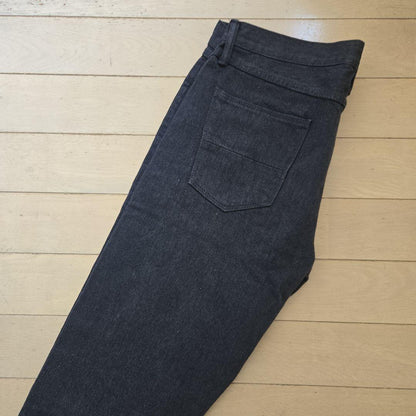 Dark Gray Straight Denim #QO1XI0