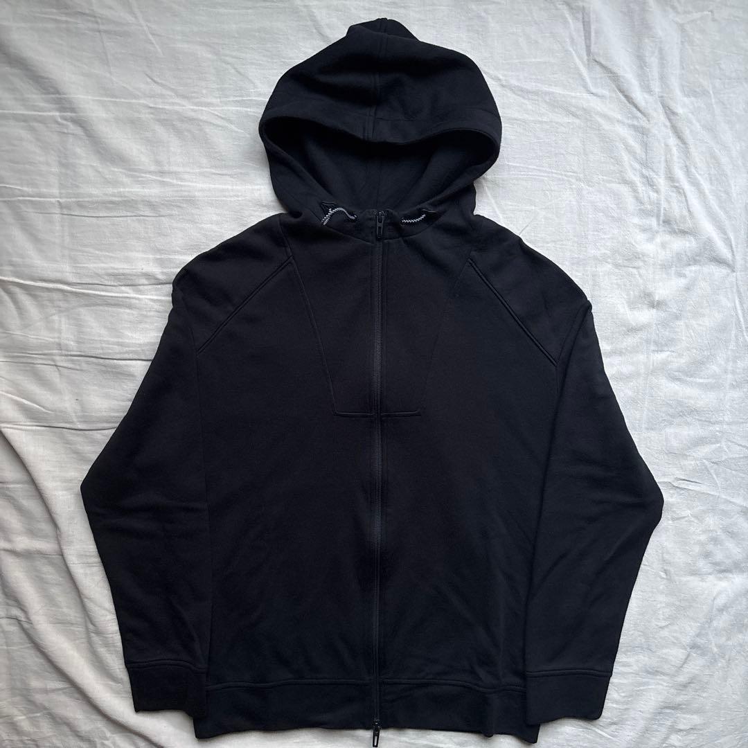 22SS EMPORIO ARMANI Hoodie Black with Back Logo Patch #QY98HG