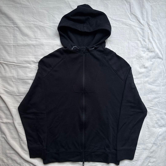 22SS EMPORIO ARMANI Hoodie Black with Back Logo Patch #QY98HG