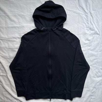 22SS EMPORIO ARMANI Hoodie Black with Back Logo Patch #QY98HG