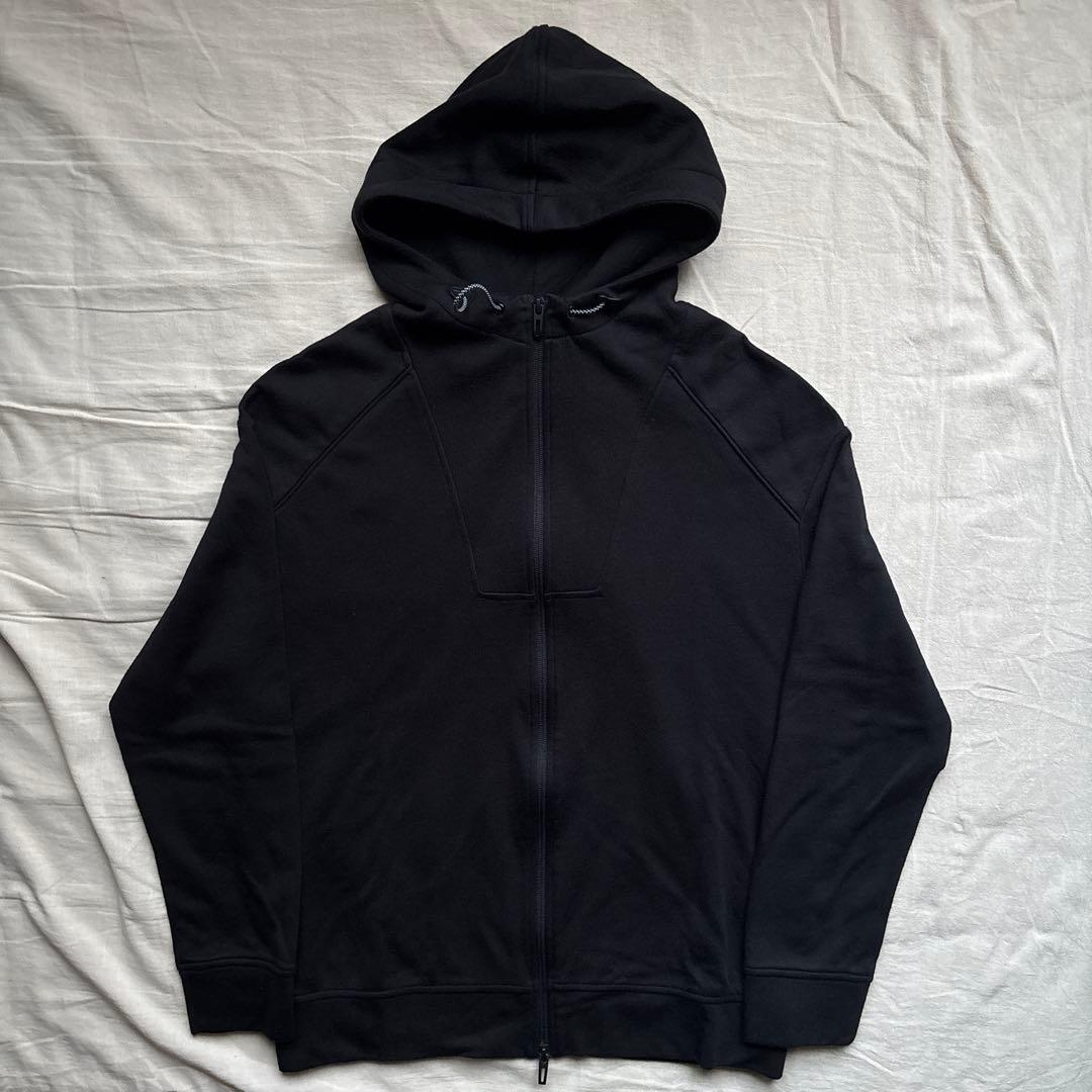 22SS EMPORIO ARMANI Hoodie Black with Back Logo Patch #QY98HG