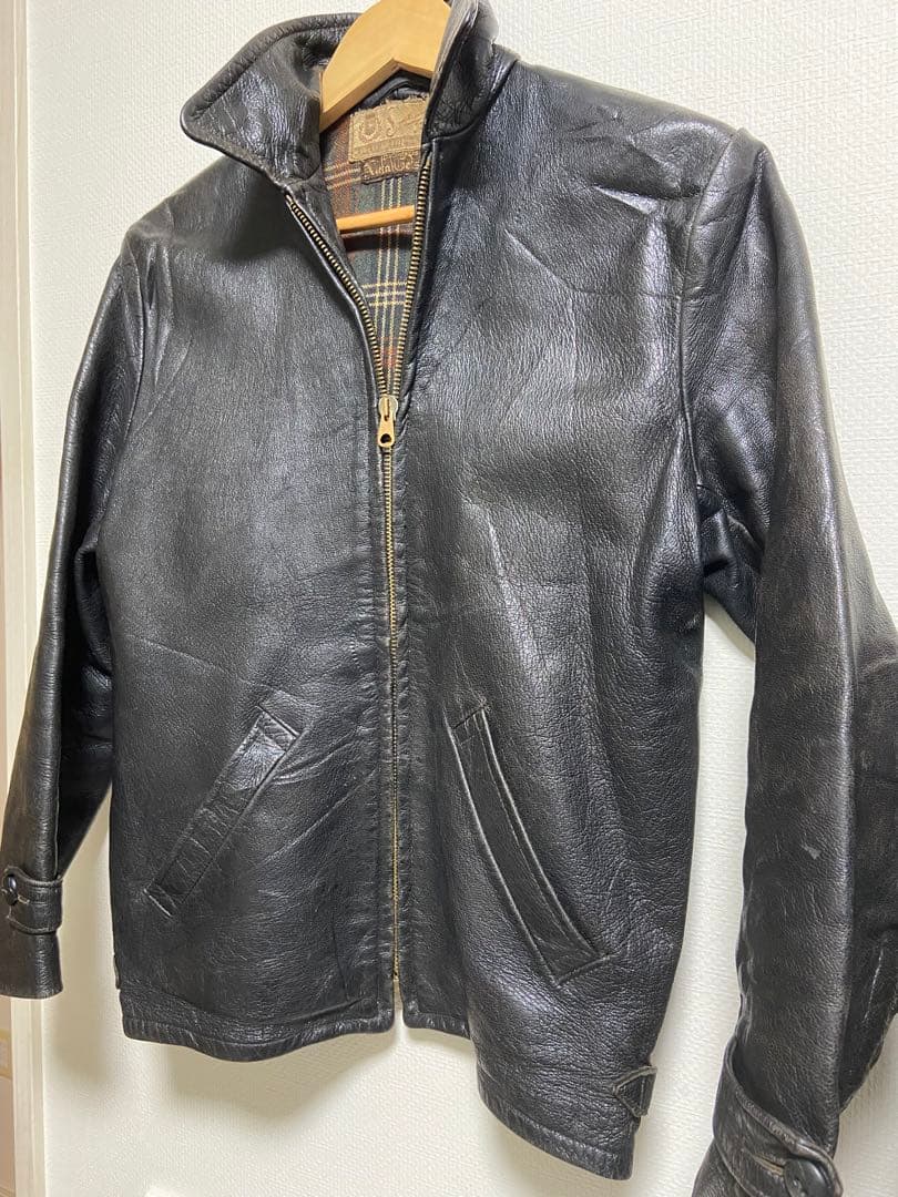 40s 50s VINTAGE LEATHER SPORTS JACKET #QYGQ2S