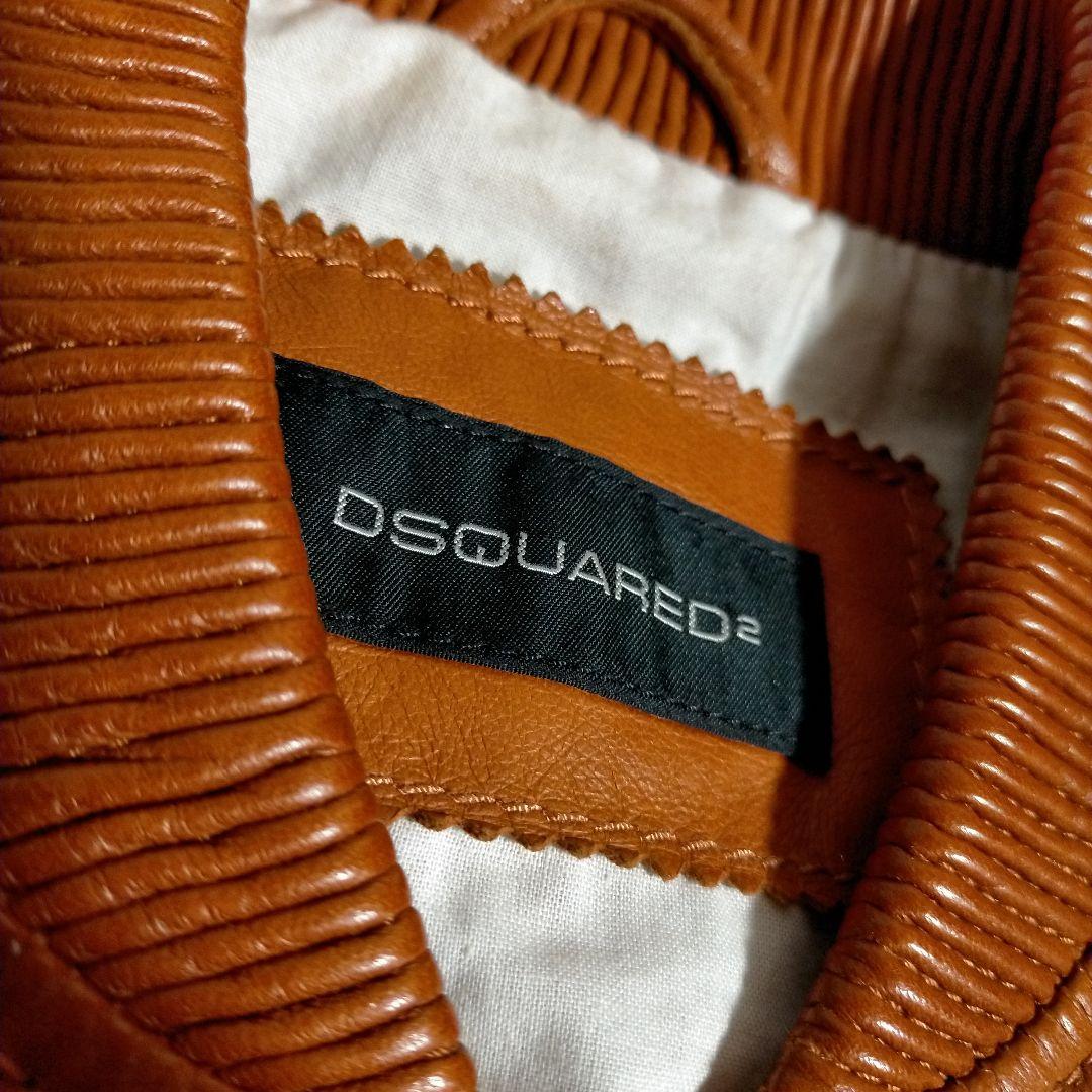 Dsquared Lambskin Leather Jacket, Size 48 #PF4YFN