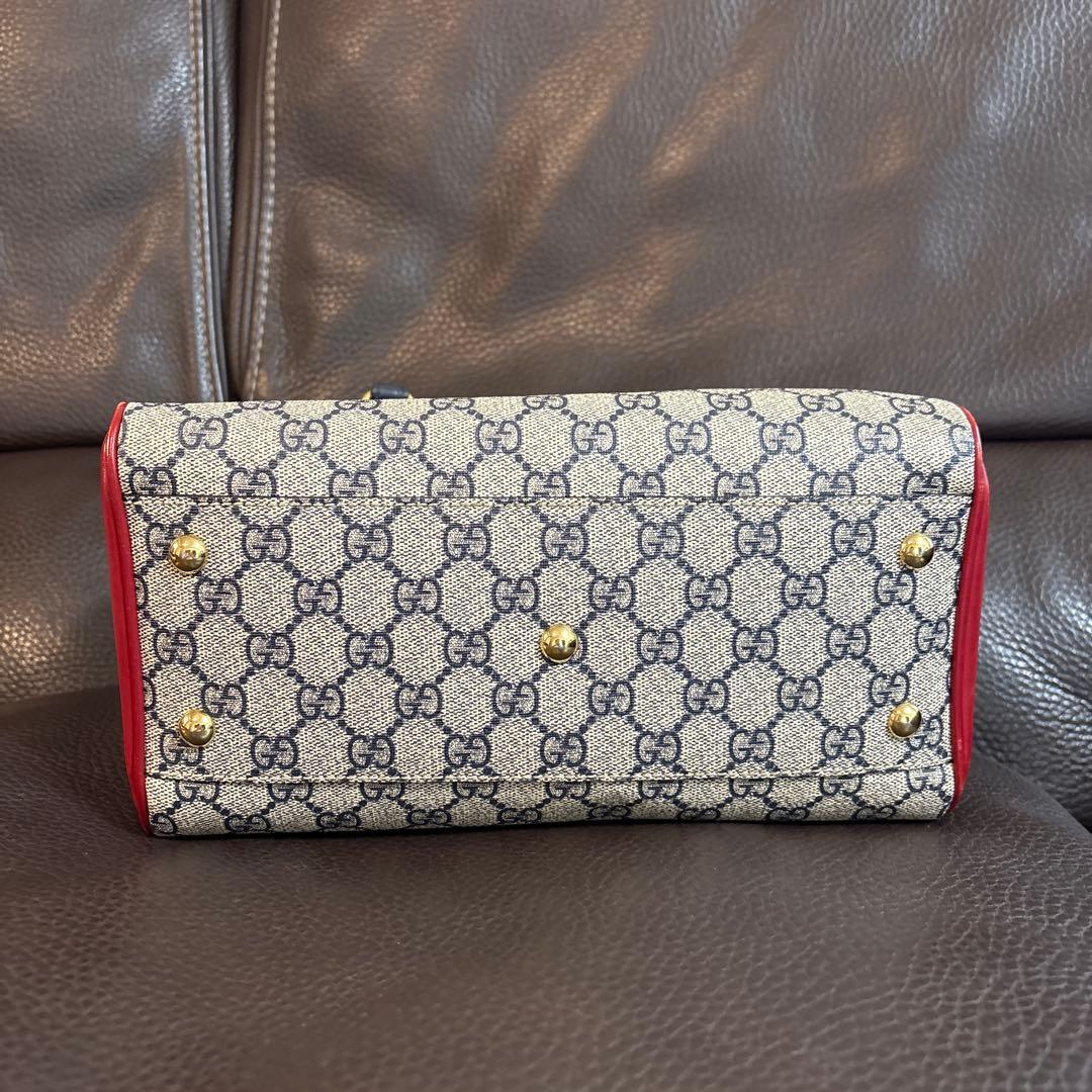 GUCCI GG pattern handbag in beige/red #PGAJWQ