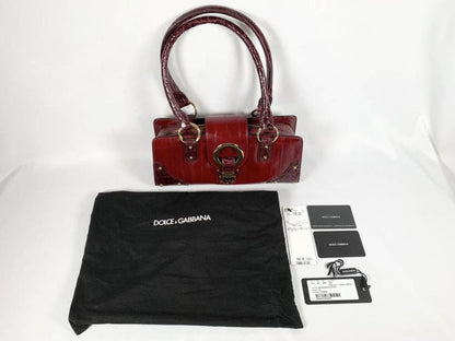 Dolce & Gabbana Eel Skin Leather Handbag Exotic Mint #QYGXS8
