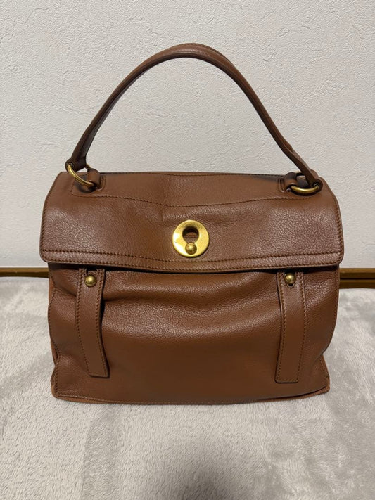 YVES SAINT LAURENT Leather Brown Handbag #QY4JLW