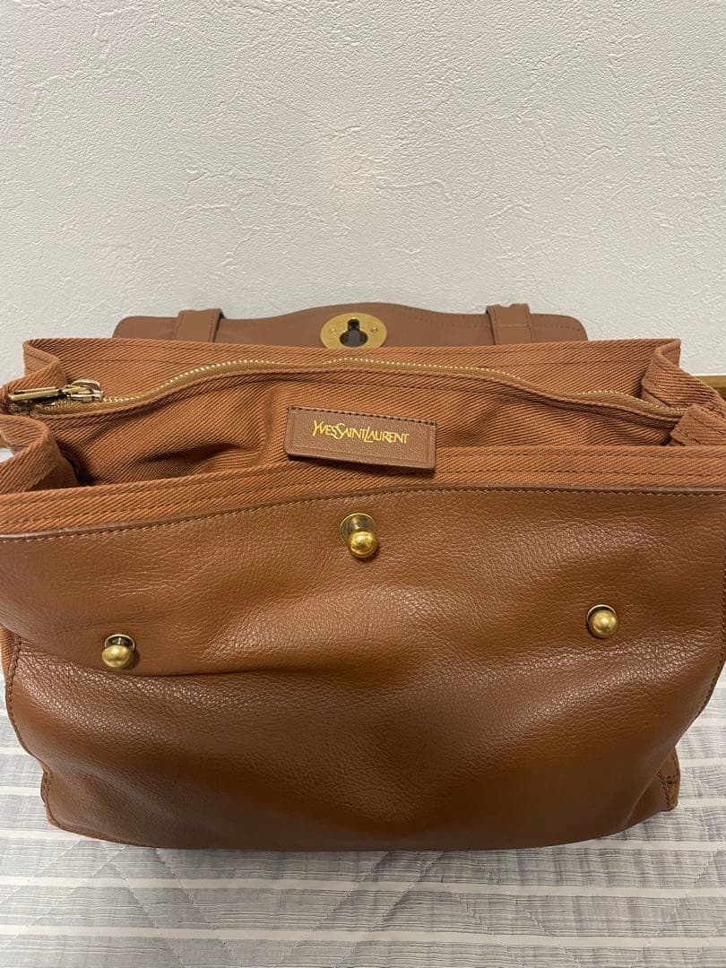 YVES SAINT LAURENT Leather Brown Handbag #QY4JLW