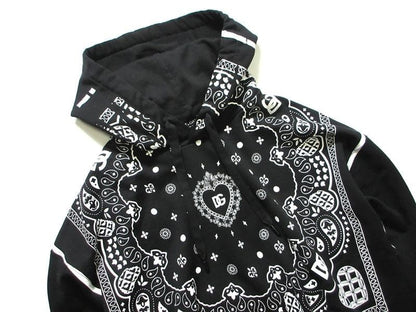 Dolce & Gabbana Bandana Print Hoodie in Black #QYL0HN