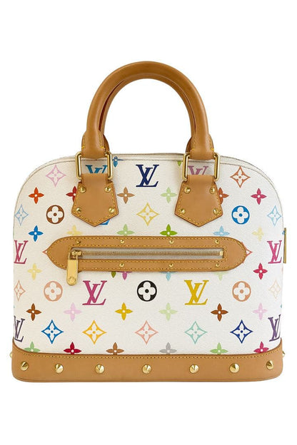 LOUIS VUITTON Monogram Multicolor Alma M92647 White Takashi Murakami #QYAB9H