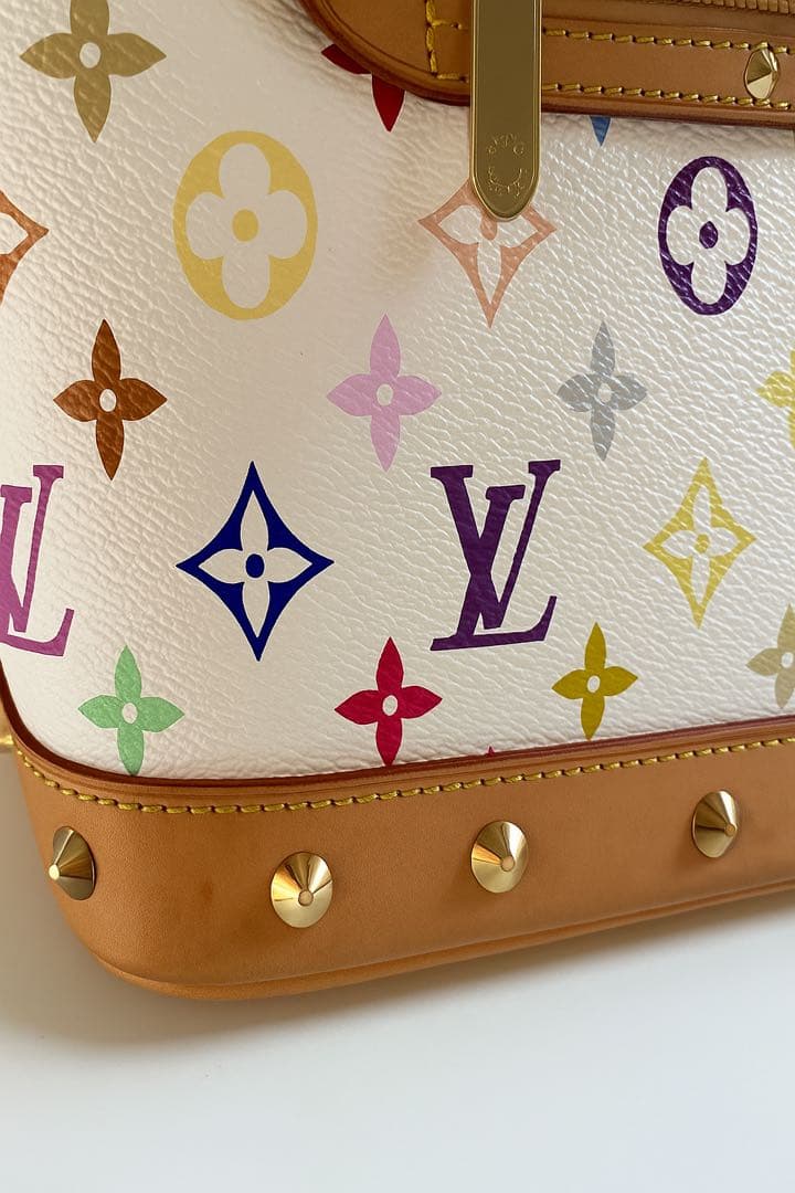 LOUIS VUITTON Monogram Multicolor Alma M92647 White Takashi Murakami #QYAB9H