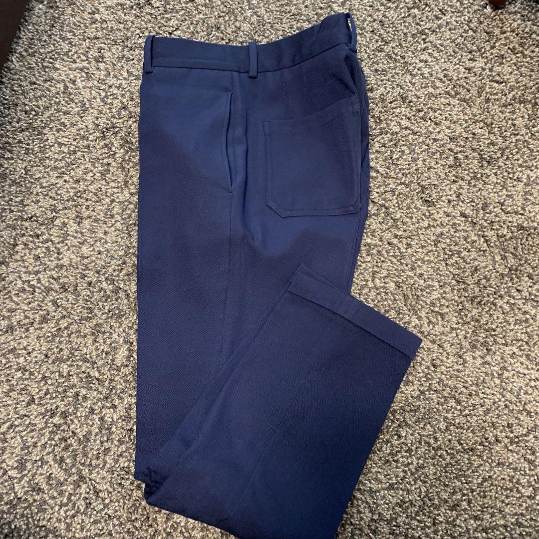 MARNI Men's High Wool Blend Slacks, Navy, Size 30 #QYEDLP