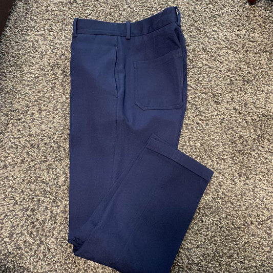 MARNI Men's High Wool Blend Slacks, Navy, Size 30 #QYEDLP