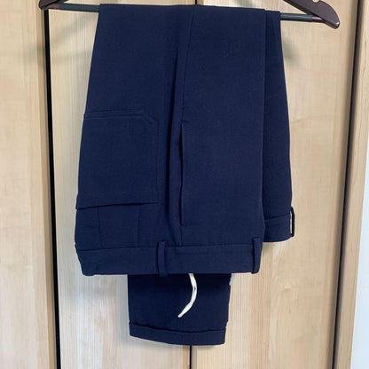 MARNI Men's High Wool Blend Slacks, Navy, Size 30 #QYEDLP