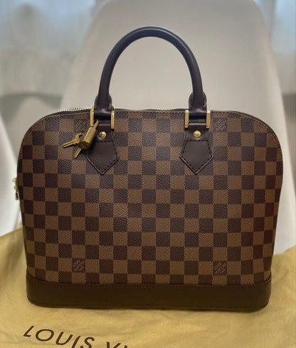LOUIS VUITTON Alma MM Damier genuine Monogram #QYJ2U2