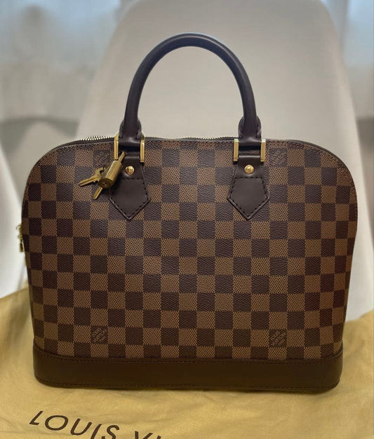 LOUIS VUITTON Alma MM Damier genuine Monogram #QYJ2U2