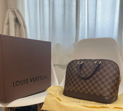 LOUIS VUITTON Alma MM Damier genuine Monogram #QYJ2U2