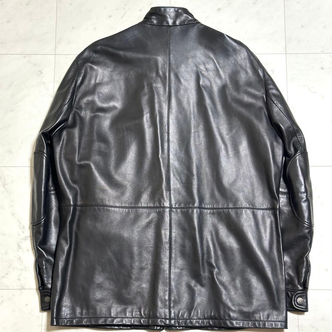 London Map Dunhill Lamb Leather Jacket x Silk #QYEDQY